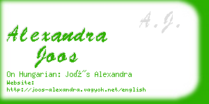 alexandra joos business card